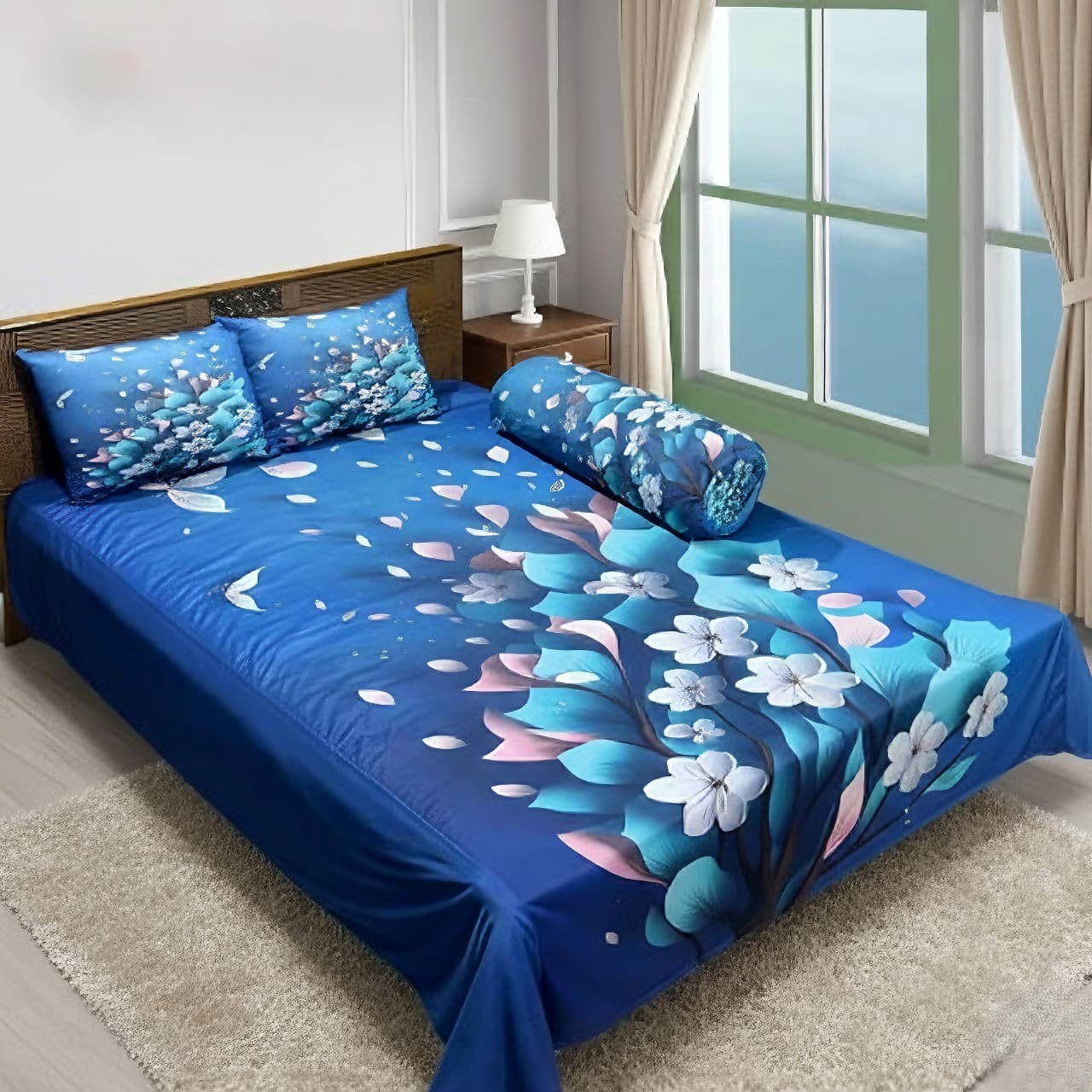 Premium 3D Design China Velvet Bed Sheet