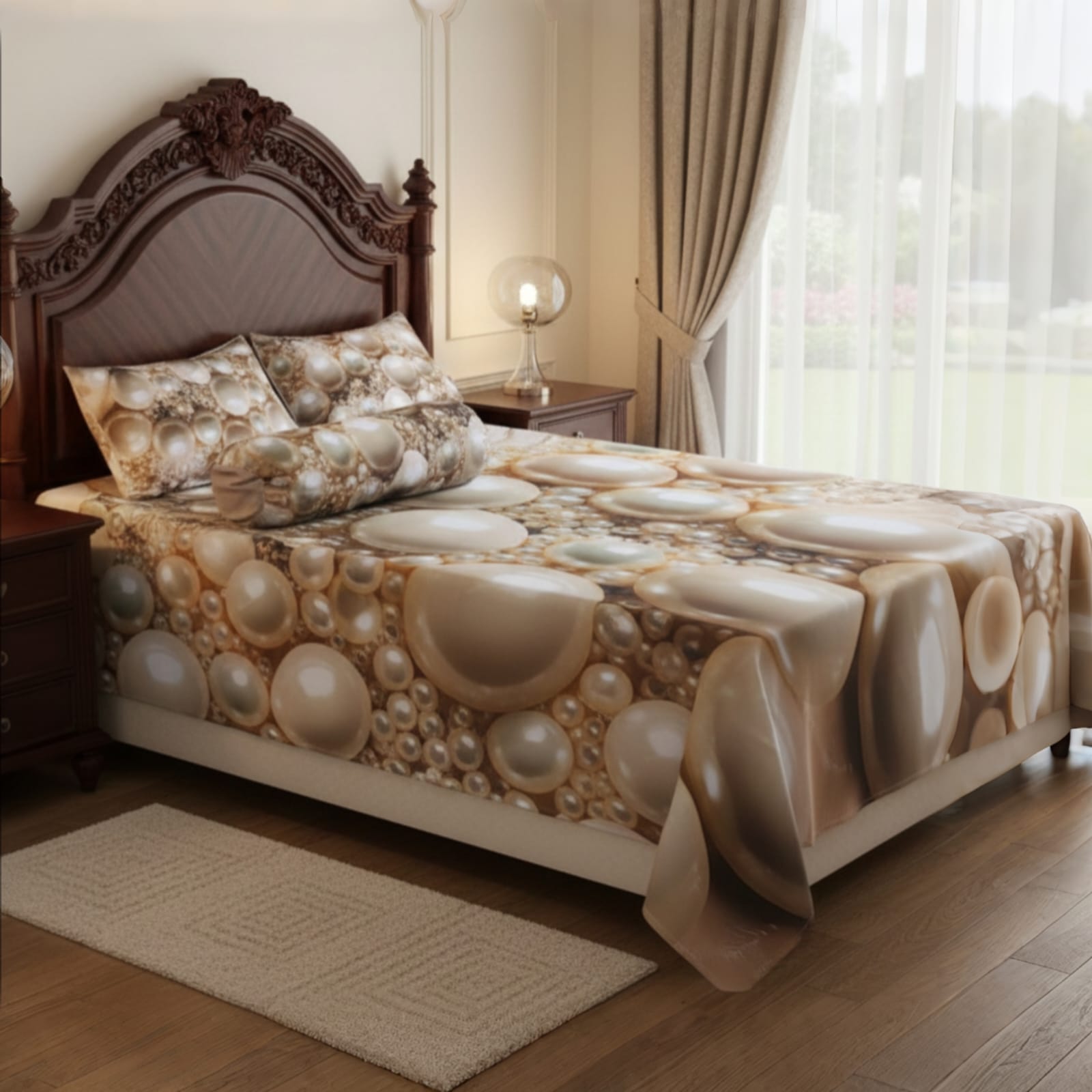 Premium 3D Design China Velvet Bed Sheet